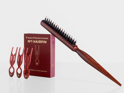 № 1 HAIRPIN Volume Value Set | Ruby Red & Backcomb Hair Brush