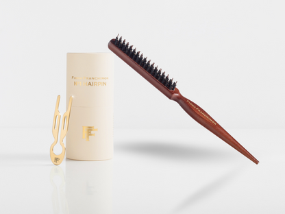 №1 Hairpin Gold Value Set | Nº1 Hairpin Steel Yellow with Gold Finish & Backcomb Hair Brush
