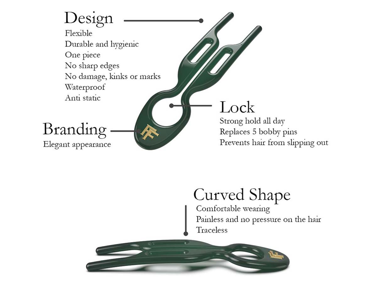 Nº 1 HAIRPIN | Emerald Green (3 or 5 per box)